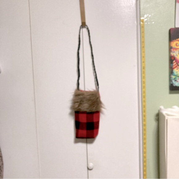 Crossbody Bag Small Plaid Buffalo Red Black Checkered Christmas Holiday Festive - Picture 7 of 11